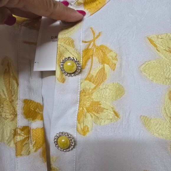 Sister Jane DREAM Oversized Manhattan Floral Jacquard Dress Sz S NWT - Picture 7 of 12